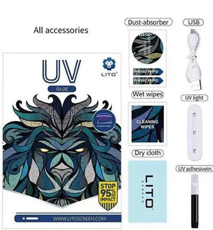 UV Lito full glue glass Tempered 3D Screen Protector For Motorolla Edge Plus View 2 - OnlineExpo.pk