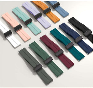 22mm Magnetic D-Buckle Silicone Watch Strap – Sveston / Zero / Haylou Solar / Samsung / Amazfit & More Original Product