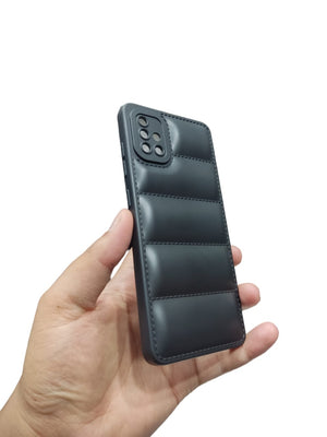 Down Jacket 3D Puffer Case Cover For Samsung A51 Back cover Original Product Front View - OnlineExpo.pk