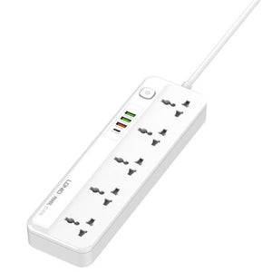 LDNIO SC5415 Multi Function Power Strip 5 Power Sockets +1PD 20W+1QC 18W+2 AUTO-ID Extension Board View 2 - OnlineExpo.pk