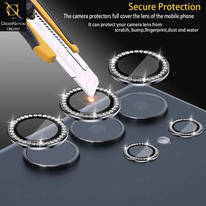 Camera protector Diamond Camera Lens Protector for Samsung S24 Ultra Titanium Grey Titanium Black Original Product Front View - OnlineExpo.pk