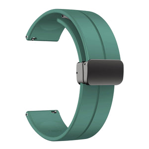 22mm Magnetic D-Buckle Silicone Watch Strap – Sveston / Zero / Haylou Solar / Samsung / Amazfit & More View 7 - OnlineExpo.pk