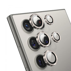 Camera Lens protector Samsung Galaxy S24 Ultra 3D Back Camera Protector Grey Titanium Original Product Front View - OnlineExpo.pk