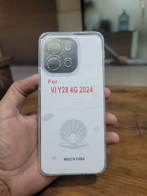 Soft TPU Back cover for Vivo Y28 4G Transparent with Camera protection Dust Proof Cap without edges View 2 - OnlineExpo.pk