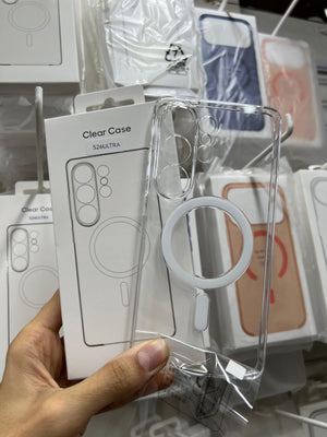 Clear Transparent Back Cover for Samsung S26 Ultra with MagSafe Charging Original Product Front View - OnlineExpo.pk