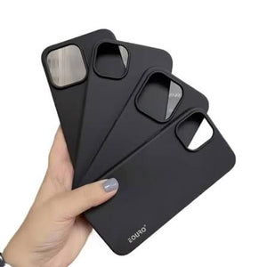 Black Eouro Slim Soft Silicone Back Cover for iPhone 11 Pro/Max 12 12Pro/Max 13 Pro/Max 14 14Pro/Max 15 15Plus 15Pro/Max 16