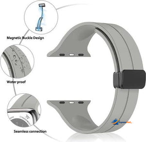Apple Watch Magnetic D-Buckle Silicone Sport Band – 42mm/44mm/45mm/49mm (Series 1–11, SE & Ultra) View 14 - OnlineExpo.pk