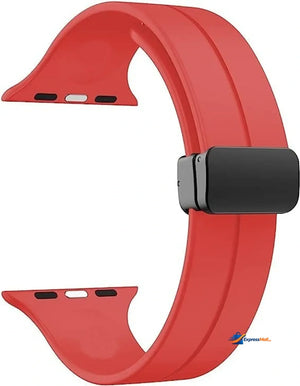 Apple Watch Magnetic D-Buckle Silicone Sport Band – 42mm/44mm/45mm/49mm (Series 1–11, SE & Ultra) View 6 - OnlineExpo.pk
