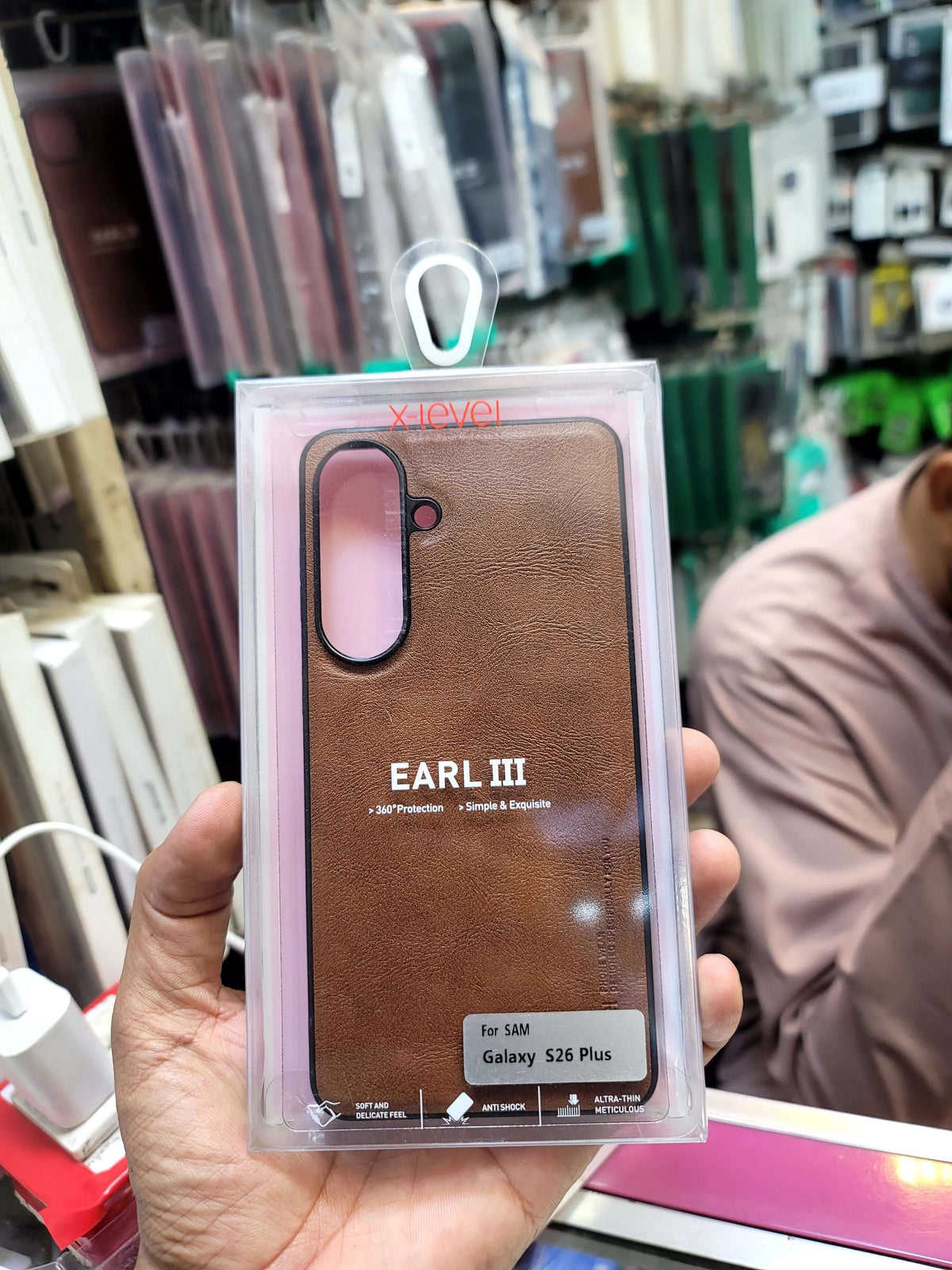 X-Level Earl III Leather Back Cover for Samsung Galaxy S26 Plus – 360° Protection View 2 - OnlineExpo.pk