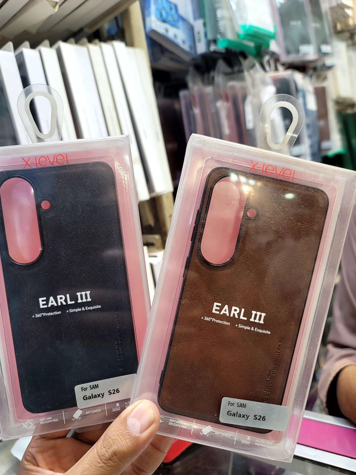 X-Level Earl III Leather Back Cover for Samsung Galaxy S26 Plus – 360° Protection View 1 - OnlineExpo.pk