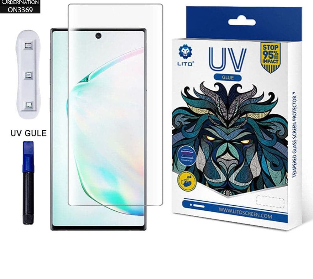UV Lito full glue glass Tempered 3D Screen Protector For Samsung Note 20 Ultra Original Product Front View - OnlineExpo.pk