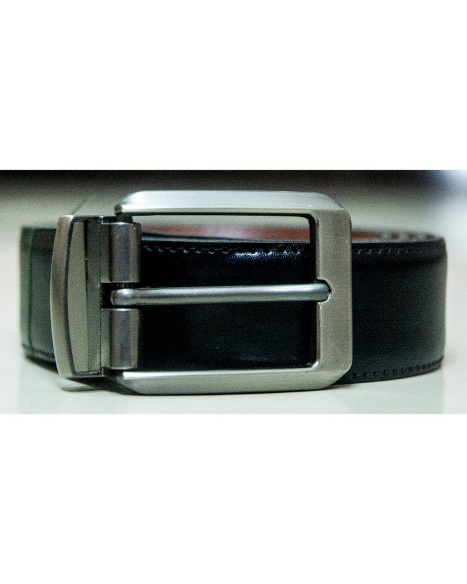 2 in 1 Double Sided Black and Brown Leather Belt for Men. View 6 - OnlineExpo.pk