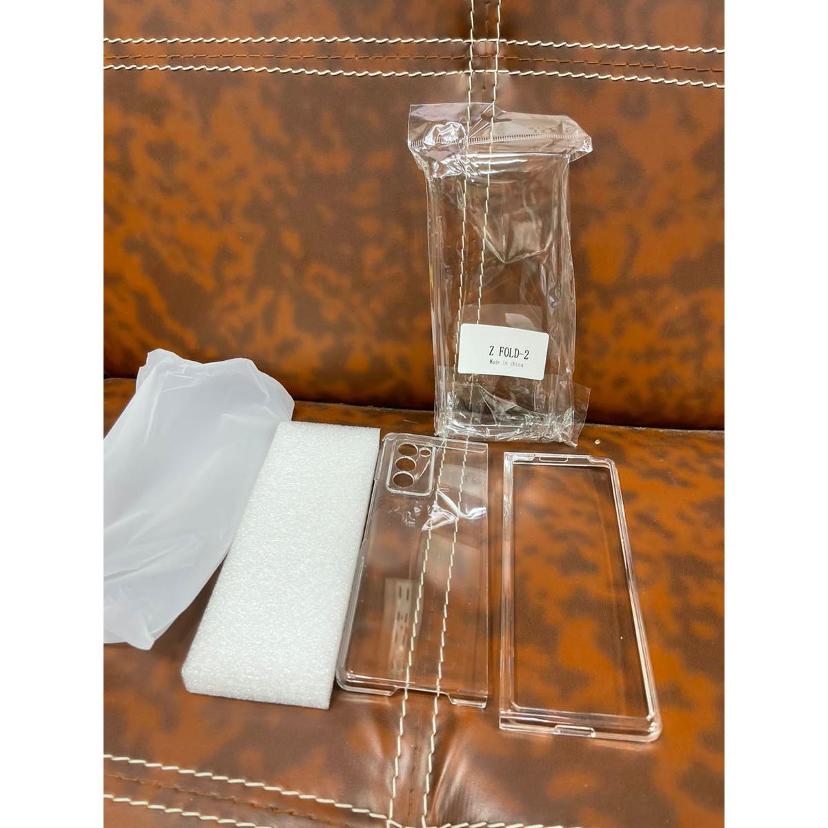 Hard Back Cover for Z Fold 2 Case with Camera Protection- Crystal Clear Original Product Front View - OnlineExpo.pk