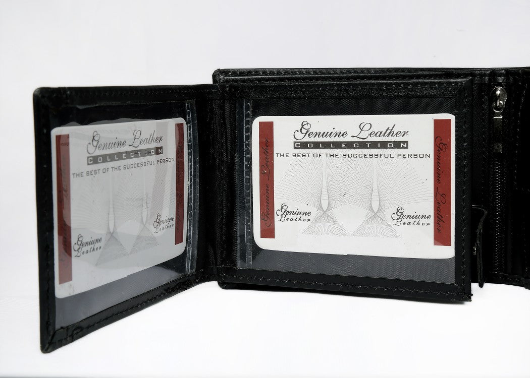Original Leather Wallet for Men (Black) View 6 - OnlineExpo.pk