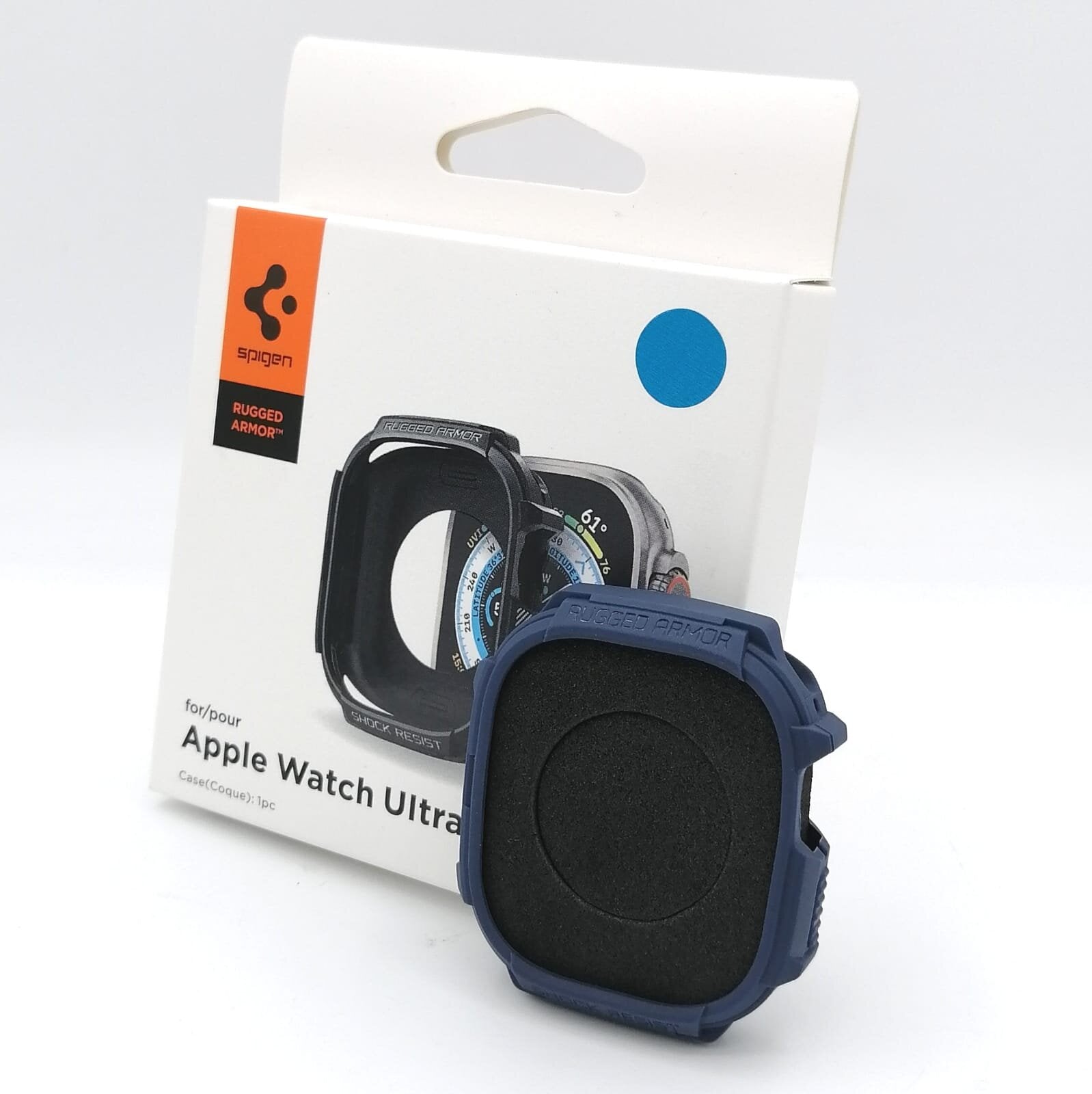 Spigen 49mm Watch Ultra Rugged Armor Protector Compatible with Apple Watch Case Series 8 Ultra - Blue Original Product Front