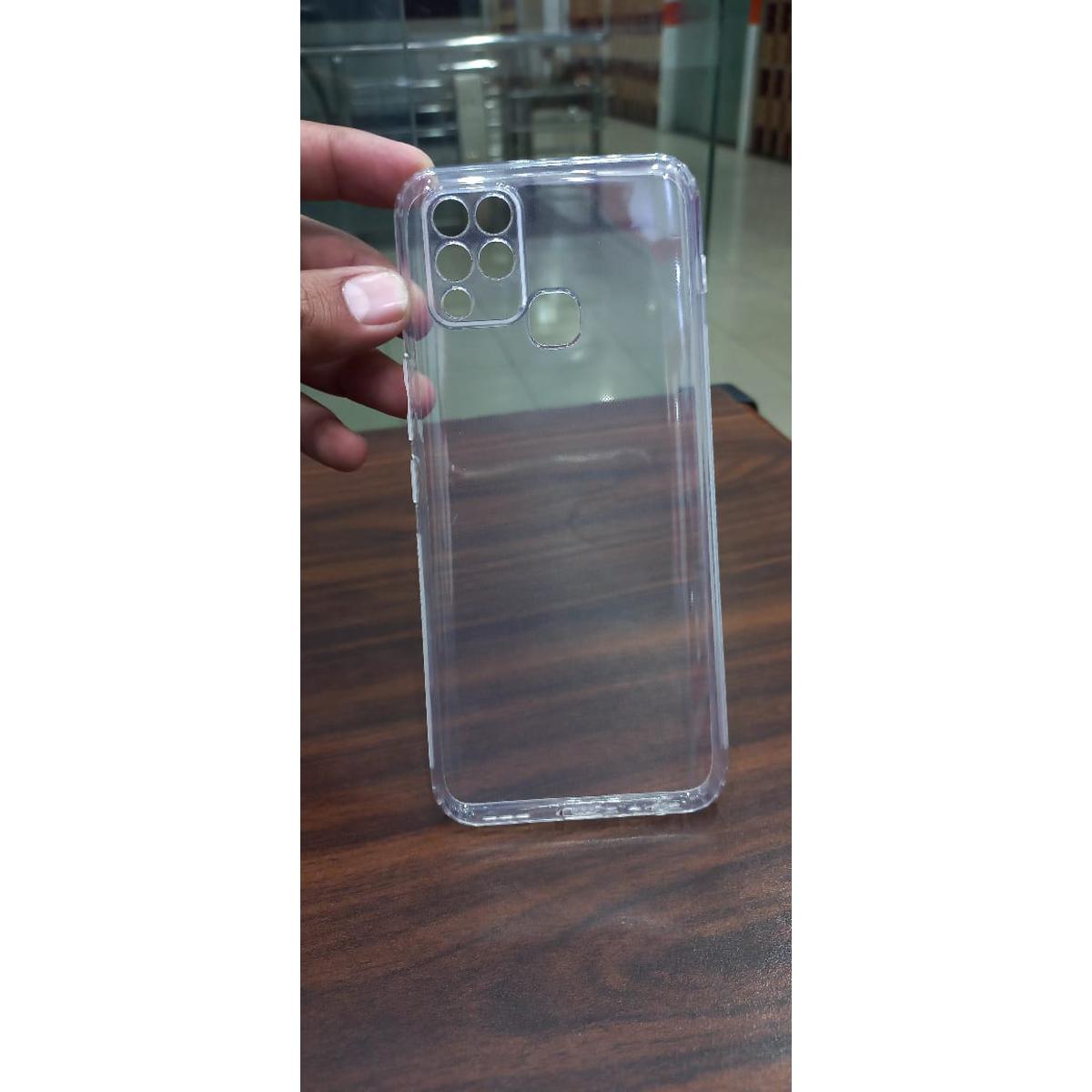 Soft Jelly cover for Infinix Hot 10s Transparent with Camera protection Dust Proof Cap Original Product Front View