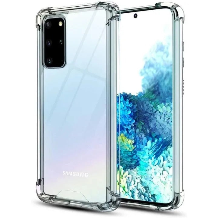 Bumper Back cover Samsung S20 Transparent with Camera protection soft jelly material Original Product Front View