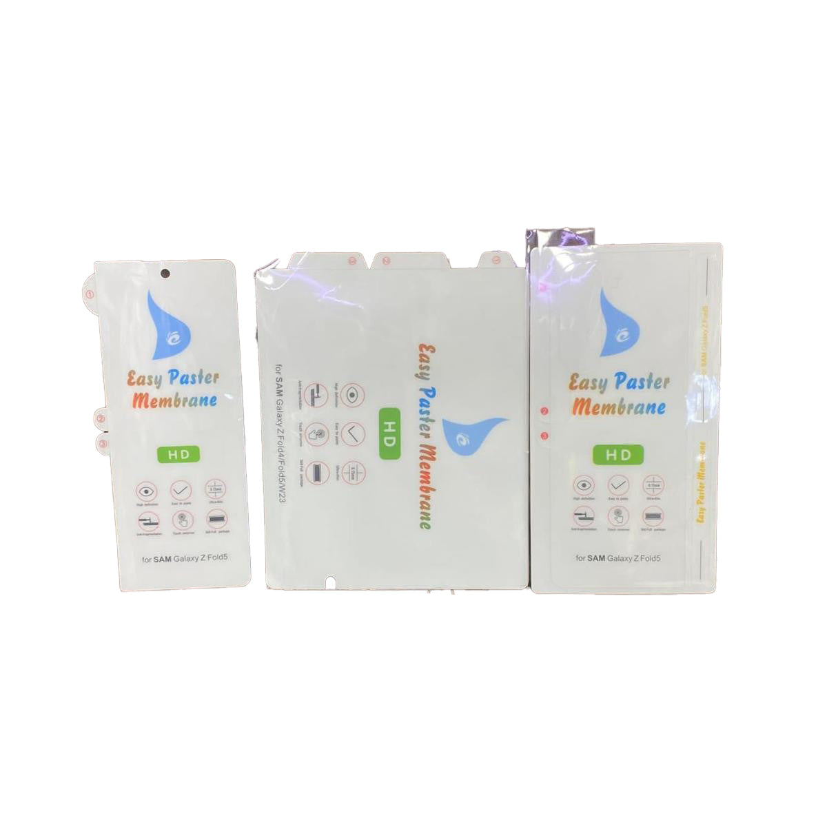3pcs Hydrogel Film Protector for Z Fold 5 Front Back Soft Film Screen Protector Cover for Galaxy Z Fold5 Protection Original Product Front View - OnlineExpo.pk