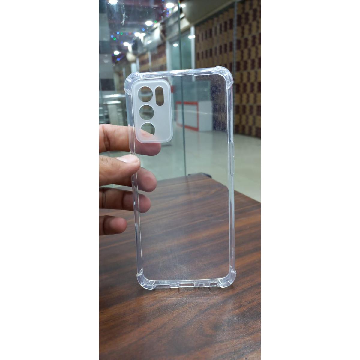 Bumper Case for Oppo A16 Transparent with Camera protection shockproof cover soft jelly material Original Product Front View