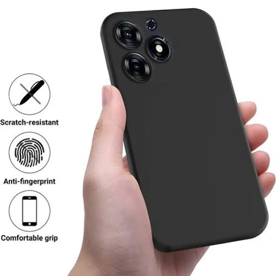 Rock back cover Tecno Spark 10 Pro case rock slim soft silicone matte phone cover_ black Original Product Front View - OnlineExpo.pk