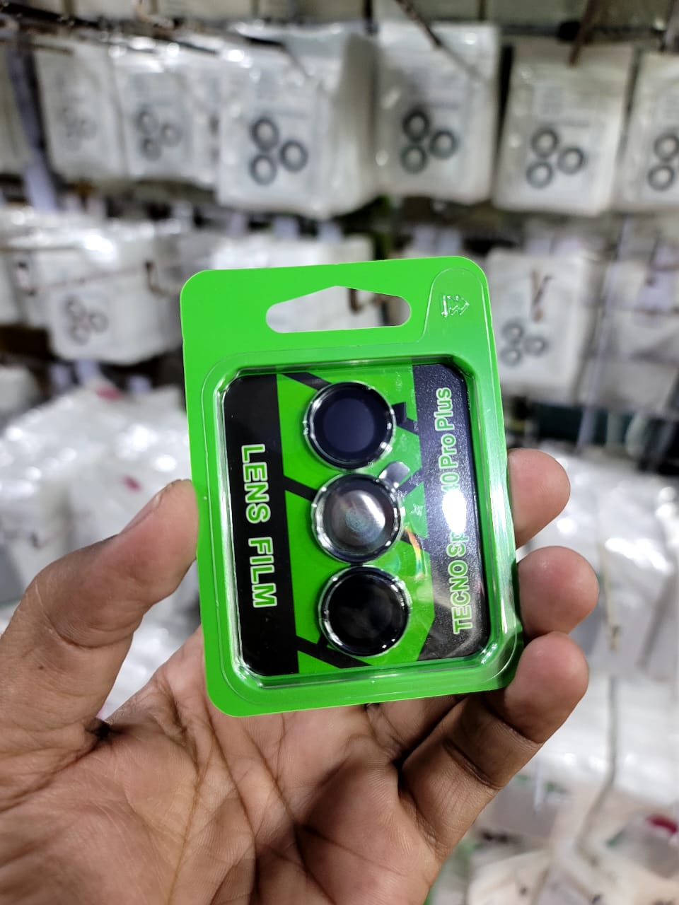 Camera Lens Protector for Tecno Spark 40 Pro Plus Black Original Product Front View - OnlineExpo.pk
