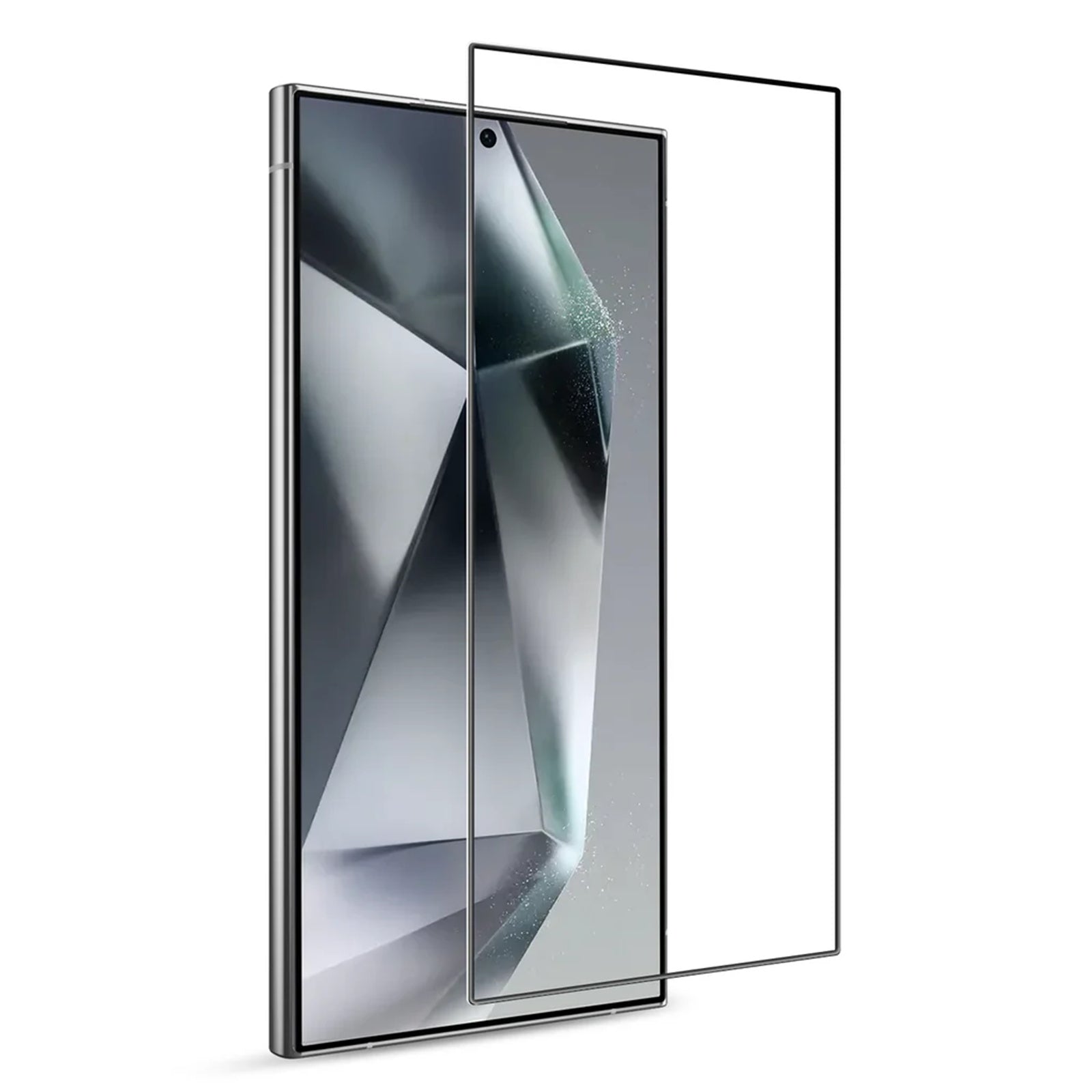 9D Clear Glass Screen Protector for Samsung S24 Ultra Original Product Front View - OnlineExpo.pk