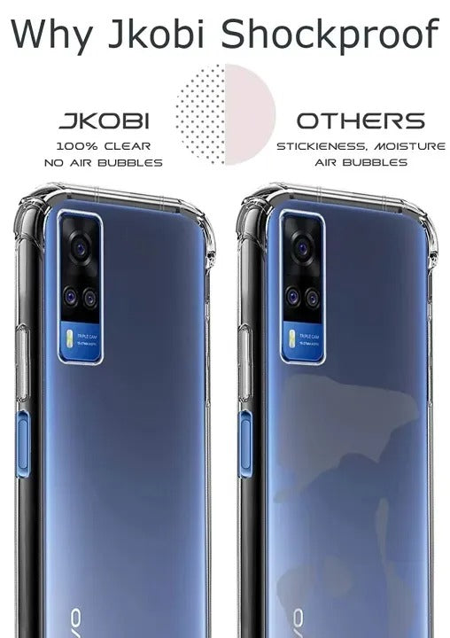 Bumper Back cover VIVO Y51s Transparent with Camera protection soft jelly material Original Product Front View