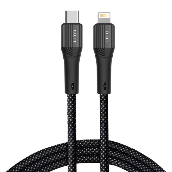 LITO LD14CL Braided 30W Type-C to Lightning Cable | Fast Charging USB-C to Lightning Cable – LITO Original Product Front