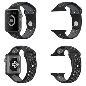 42mm 44mm 45mm 49mm Nike Sports Straps Apple Smart Watch - Black/Grey View 4 - OnlineExpo.pk
