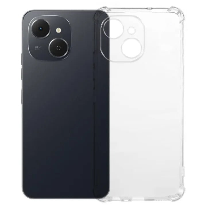Bumper Back cover TECNO SPARK 40C Transparent with Camera protection soft jelly material Original Product Front View