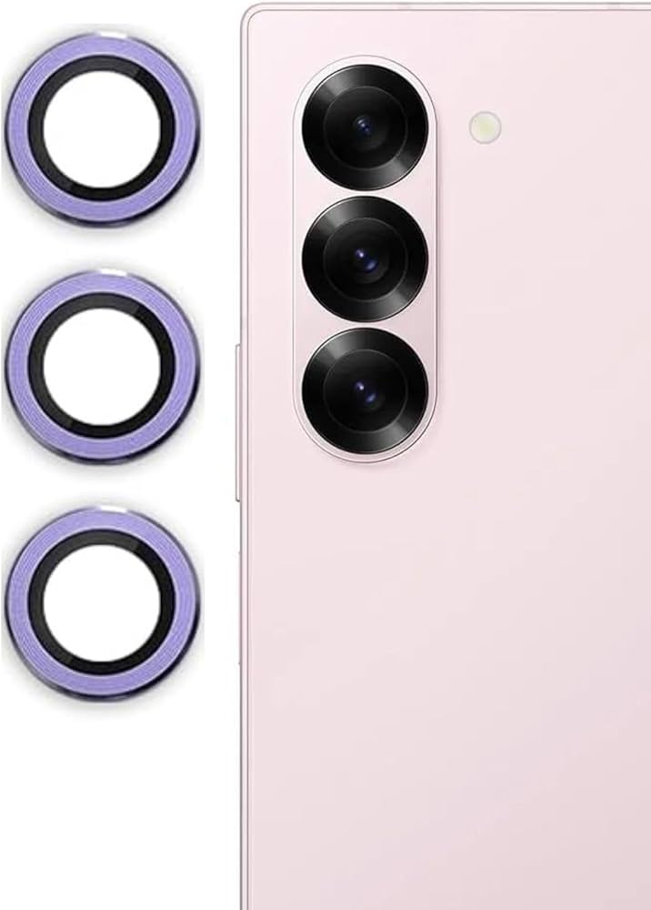Camera Lens Protector for Samsung Fold 6 Back Camera Lens Silver Black Light Green Light Purple Blue Gold Pink View 6 - OnlineExpo.pk