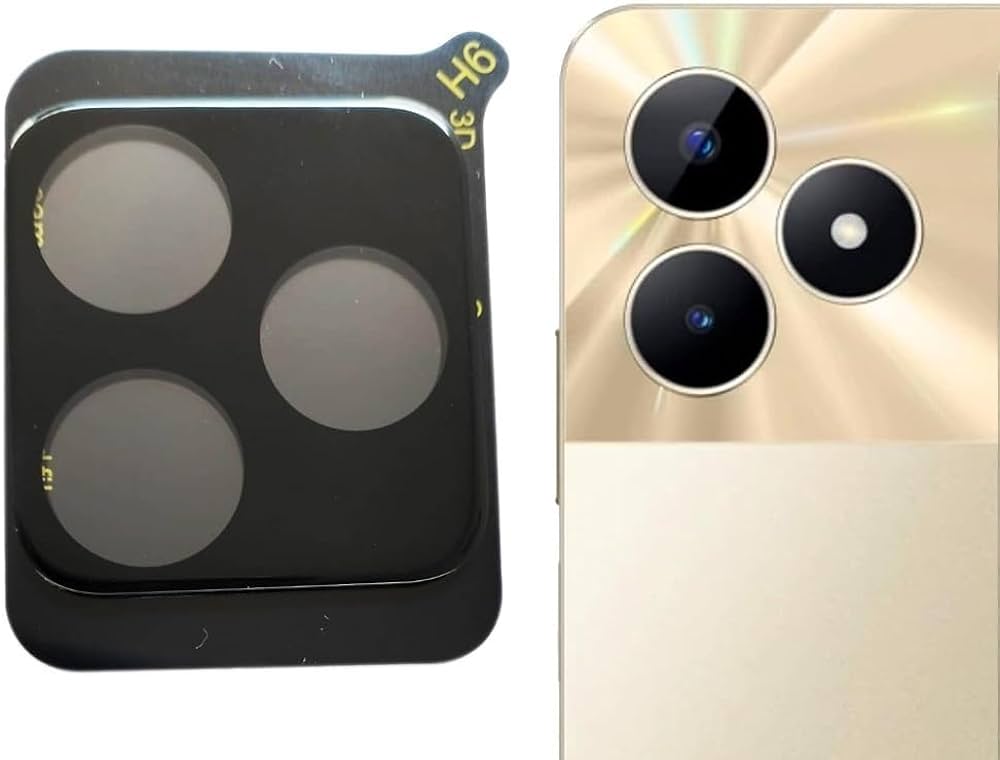 Realme C53 Back Camera Glass Protector 3D Tempered Full Cover Original Product Front View - OnlineExpo.pk
