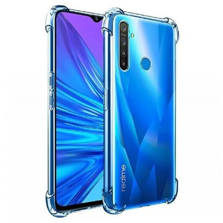 Bumper Back cover REALME 5 Transparent with Camera protection soft jelly material Original Product Front View - OnlineExpo.pk