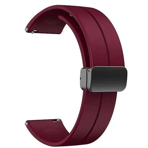 22mm Sports Silicone Magnetic Lock Watch Strap – Zero Luna / Revolt / Redmi Watch 5 / Huawei GT4/GT5 / Samsung 46mm View 10 - OnlineExpo.pk