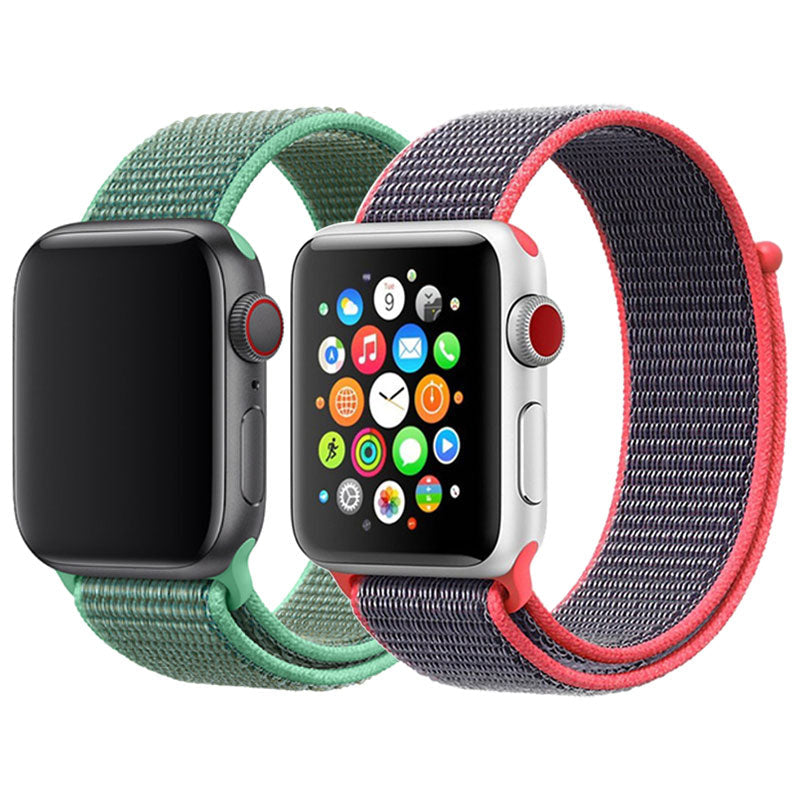 42mm-44mm-45mm Apple Watch Nylon Strap Sports Loop - Plum View 2 - OnlineExpo.pk