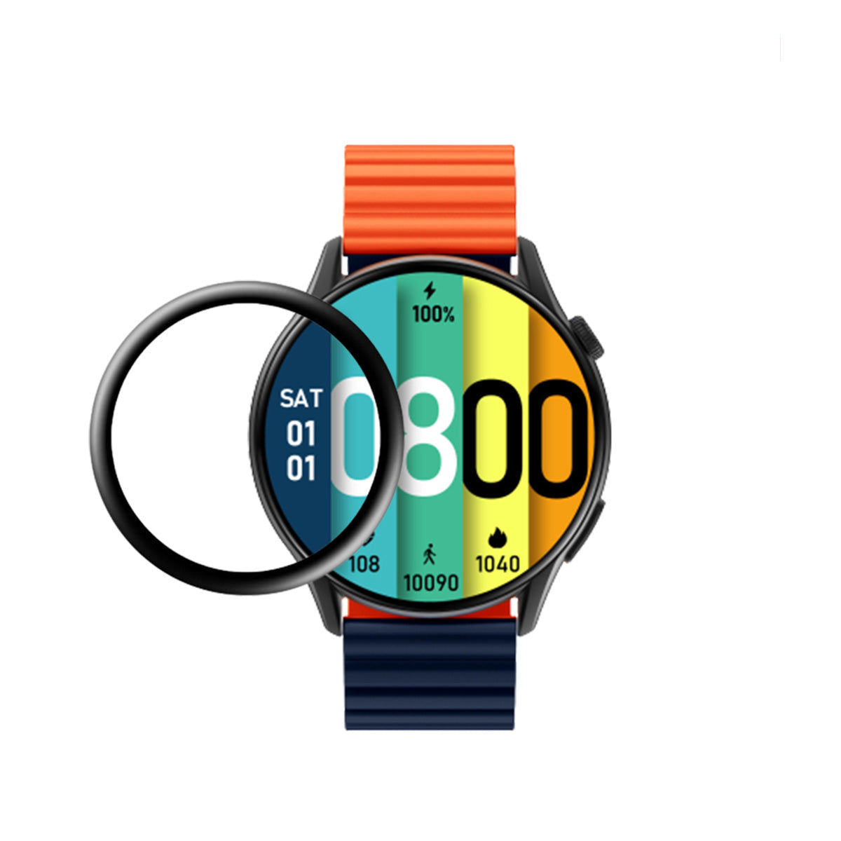 Kieslect Kr Pro Smart Watch Full Coverage Screen Protector (Pack of 2) Original Product Front View - OnlineExpo.pk
