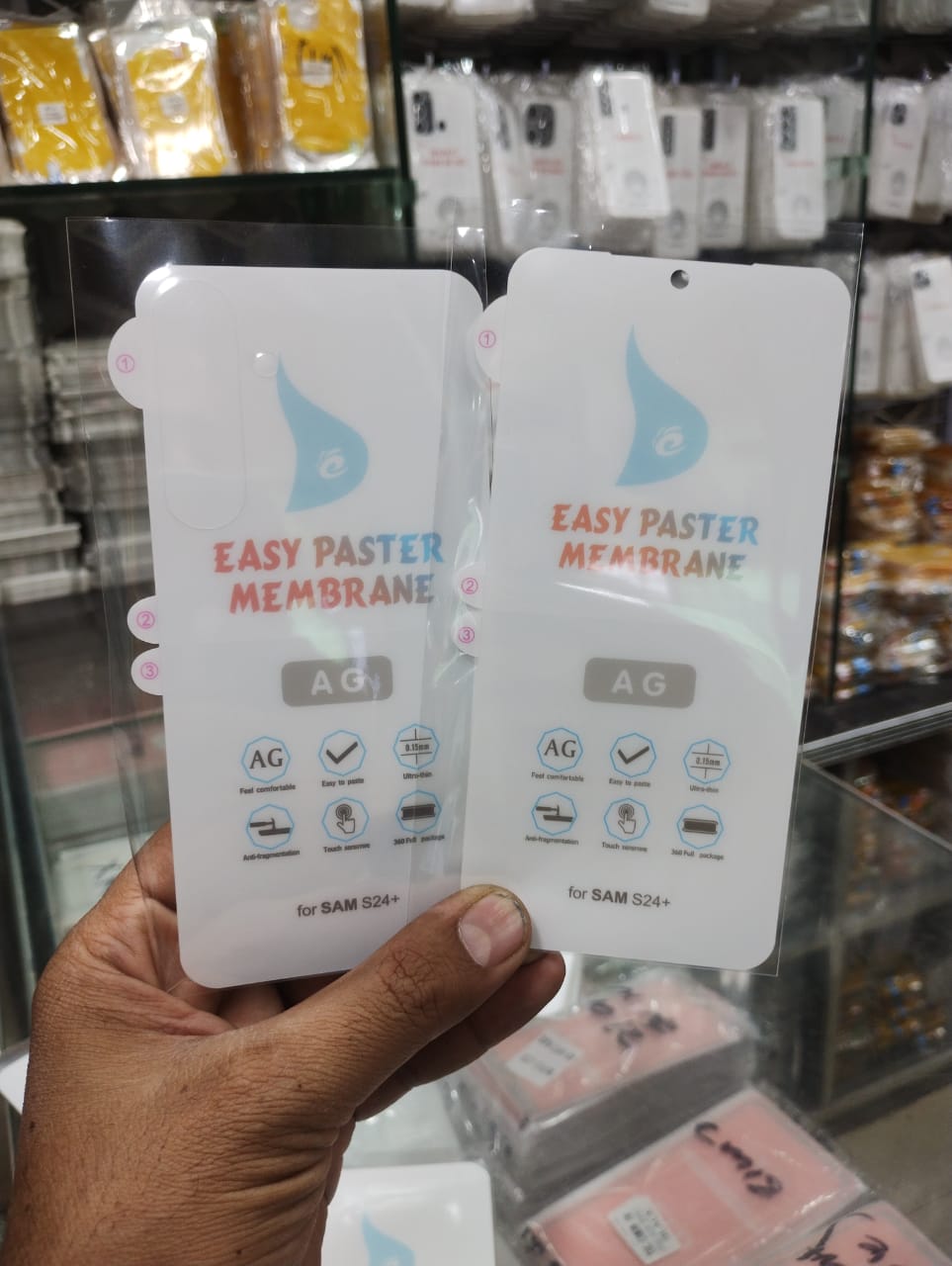 Unbreakable Membrane Matte front and Matte back Protector for Samaung S24 Plus front and back Screen Protector Original