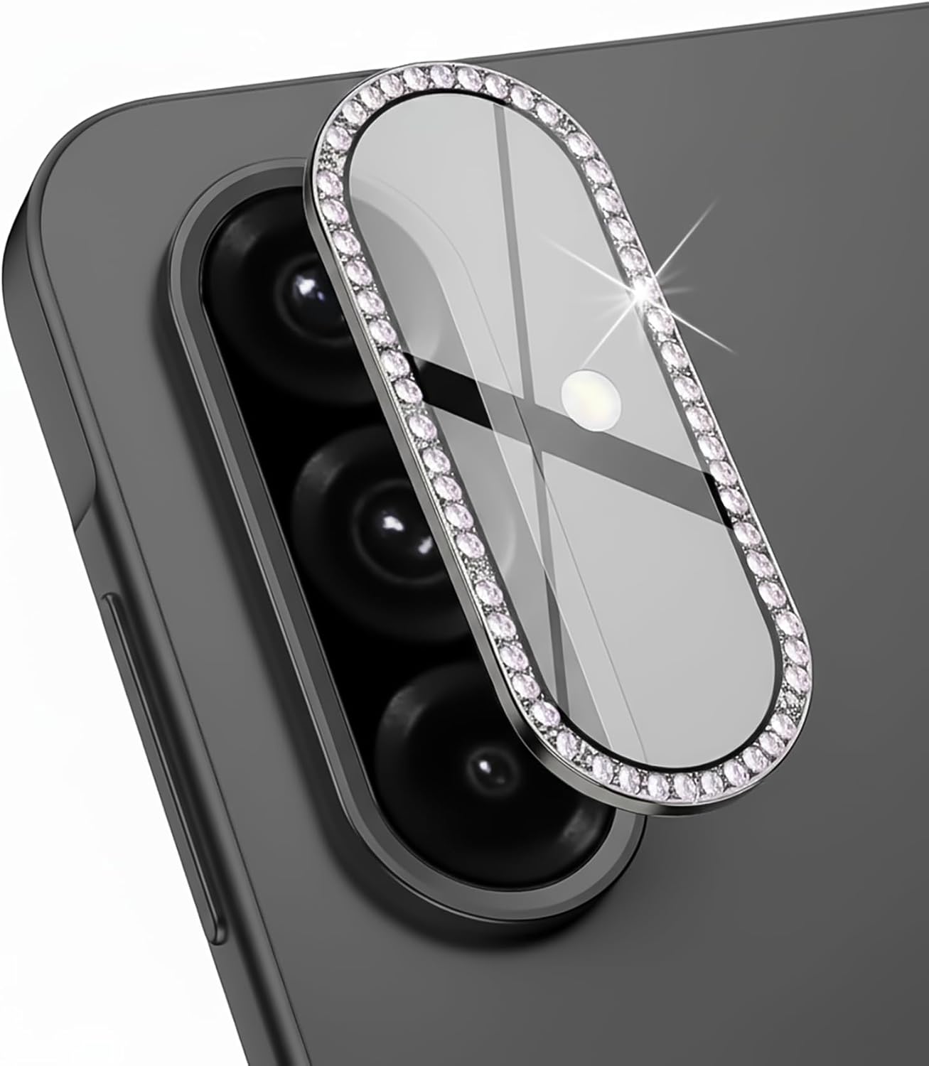 Camera Lens Protector for Samsung A17 Diamond Solid camera protector Original Product Front View - OnlineExpo.pk