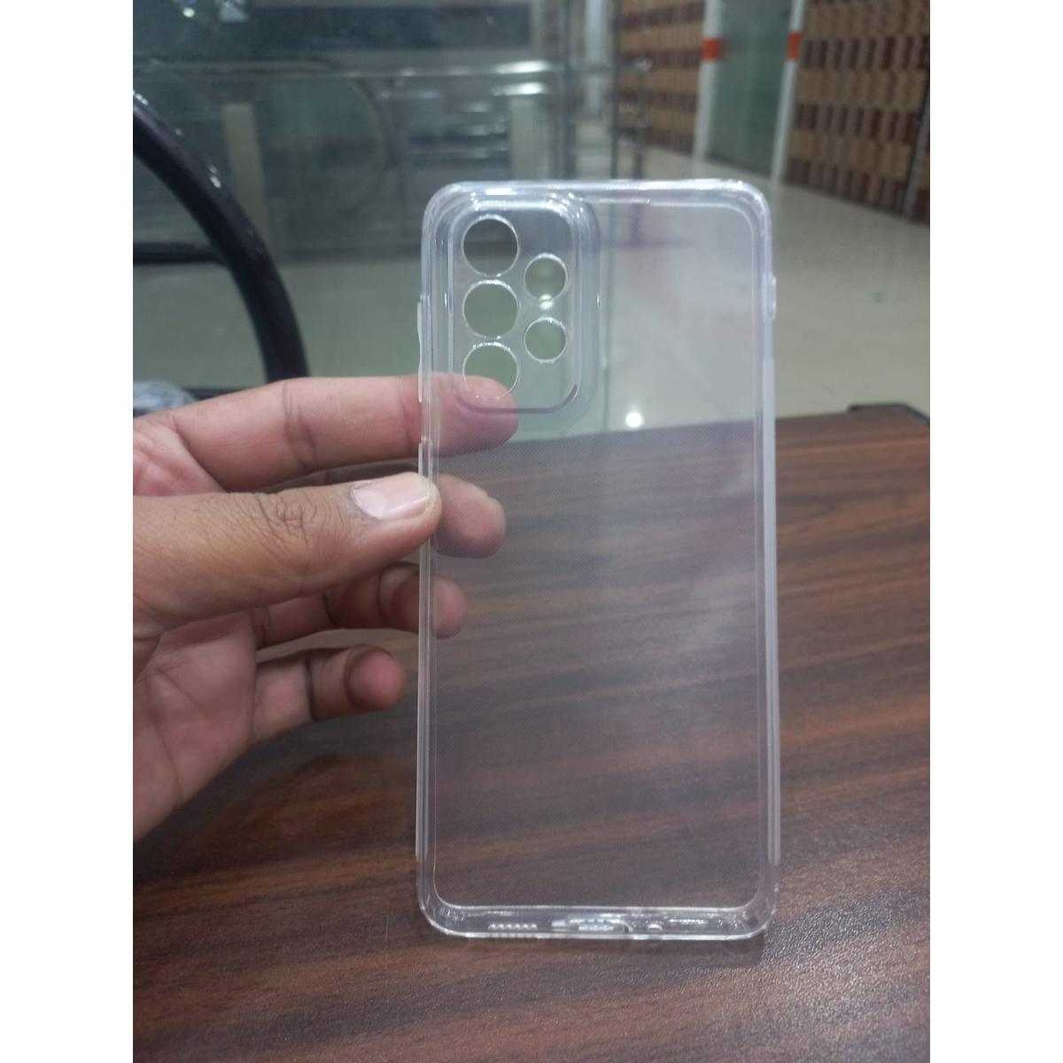 Dust Proof Soft Jelly cover Samsung A33 5G Transparent with Camera protection Bottom Cap Original Product Front View
