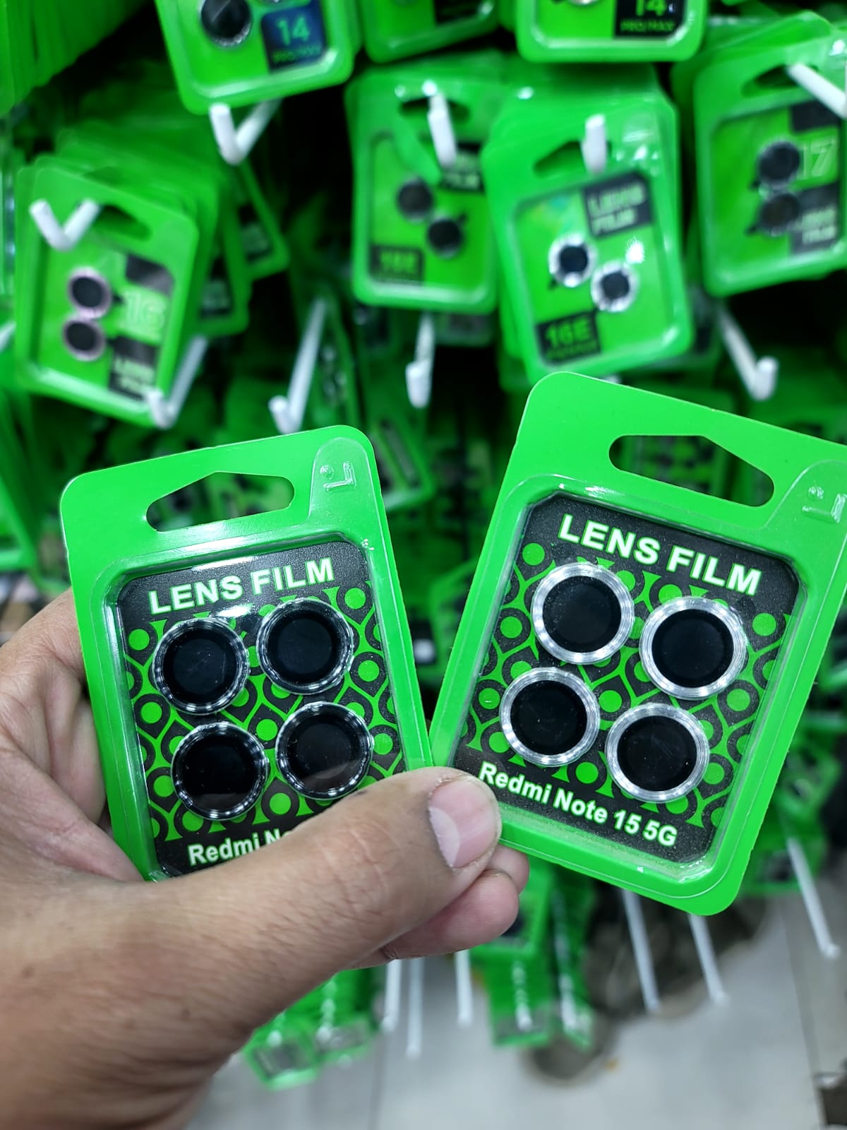 Camera Lens Protector for Redmi Note 15 5G Black Silver Original Product Front View - OnlineExpo.pk
