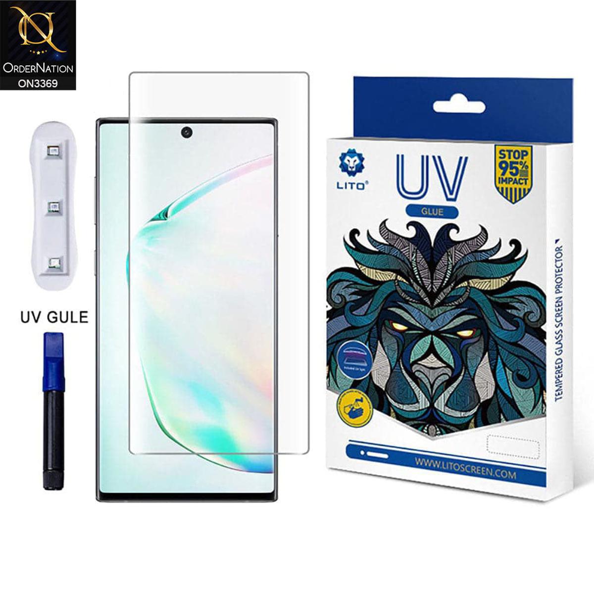 UV Lito full glue glass Tempered 3D Screen Protector For S22 Ultra Original Product Front View - OnlineExpo.pk