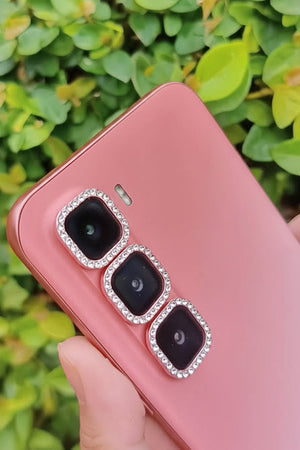 Camera protector Diamond Camera Lens Protector for Infinix hot 60 Pro Hot 60 Pro Plus Silver Black Gold Original Product Front View - OnlineExpo.pk