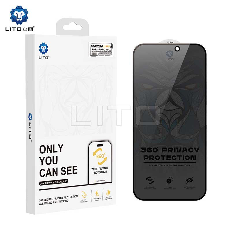 LITO D+ Dustproof Privacy Glass Screen Protector – iPhone 16 Pro Max View 3 - OnlineExpo.pk