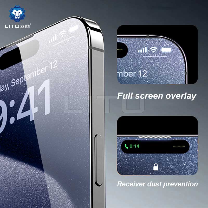 LITO D+ Dustproof Privacy Glass Screen Protector – iPhone 16 Pro Max View 5 - OnlineExpo.pk