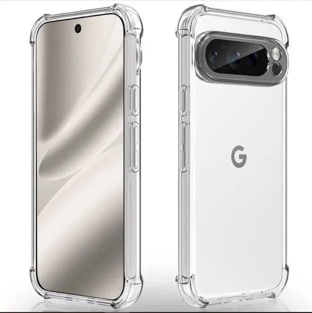 Bumper Back cover PIXEL 10 PRO XL Transparent with Camera protection soft jelly material Original Product Front View