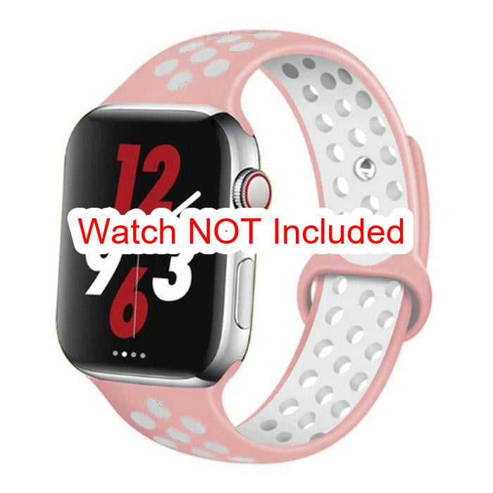 42mm 44mm 45mm 49mm Nike Sports Straps Apple Smart Watch - Pink/White Original Product Front View - OnlineExpo.pk