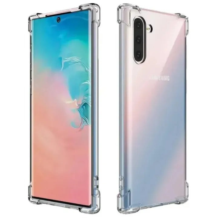 Bumper Back cover Samsung NOTE 10 Transparent with Camera protection soft jelly material Original Product Front View