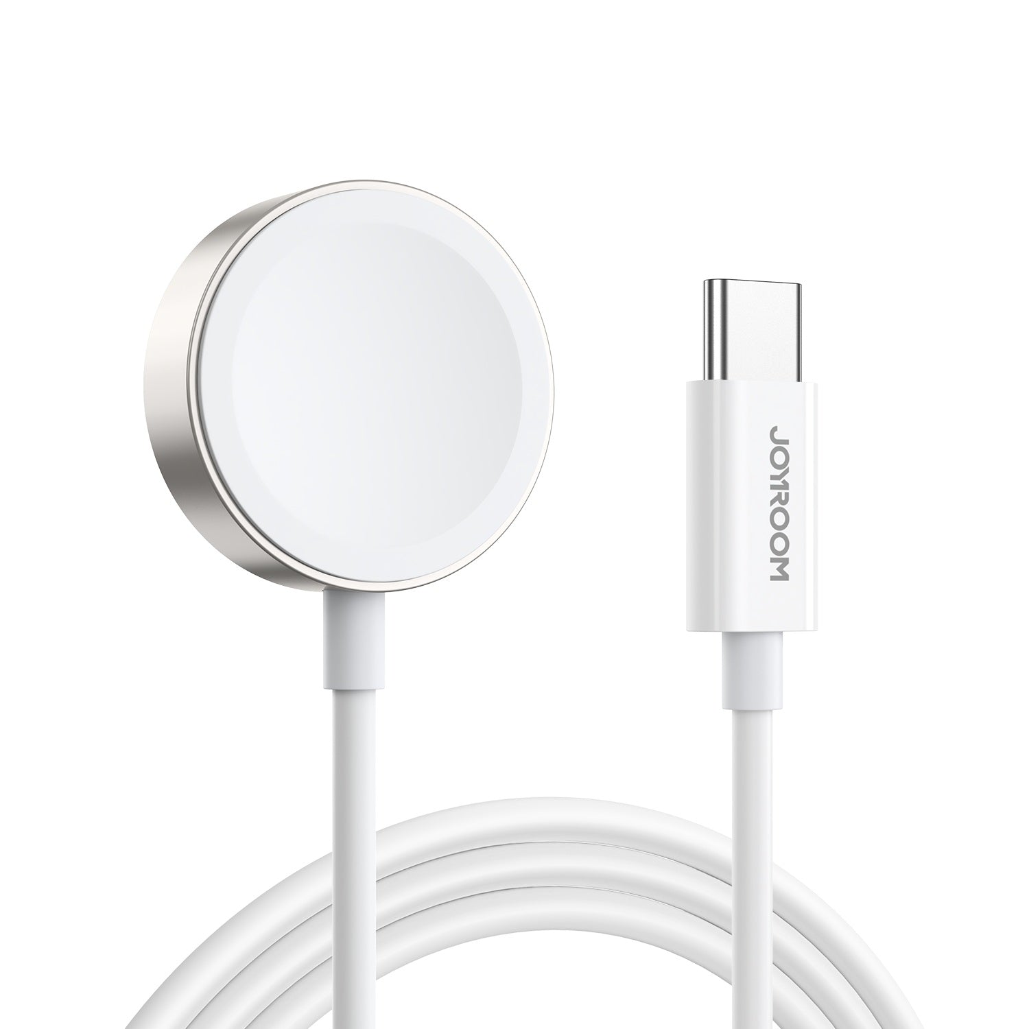 Joyroom S-IW004 Type C to iWatch Magnetic Wireless Charger - White Original Product Front View - OnlineExpo.pk