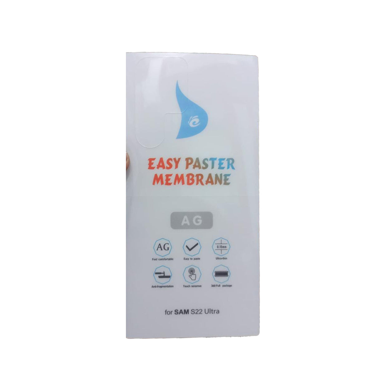 Unbreakable Membrane Hydrogel Film for S22 ultra back Screen Protector HD Nano Gel Film Original Product Front View - OnlineExpo.pk