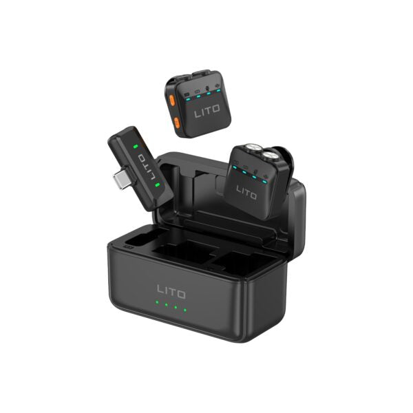 LITO LM04 AI Wireless Lavalier Mic | Wireless Lavalier Mic for Vlogging & Streaming – LITO Original Product Front View